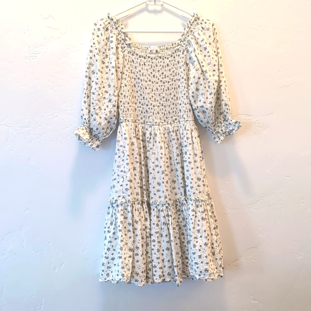 Ivy City Co Short Madeline Dress in Blue Small